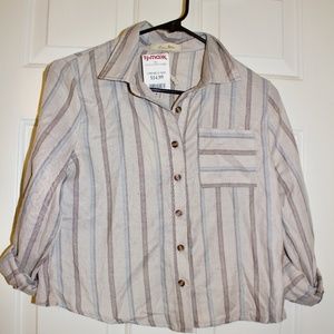 TJ Maxx button up striped top
